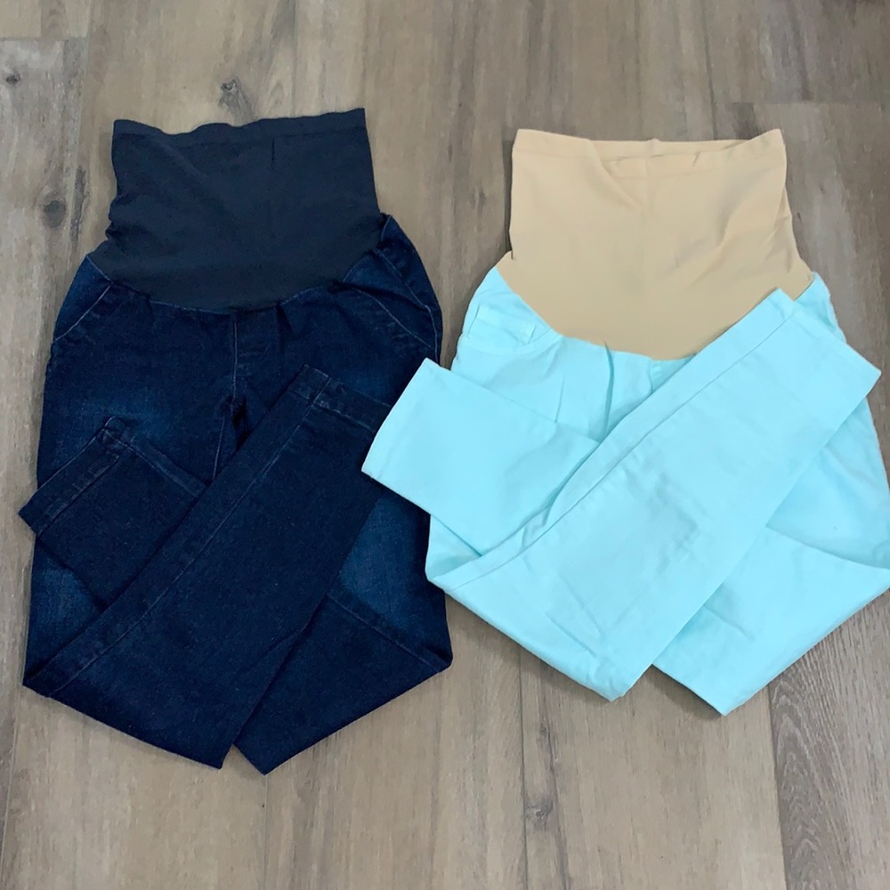 Bundle of maternity jeans